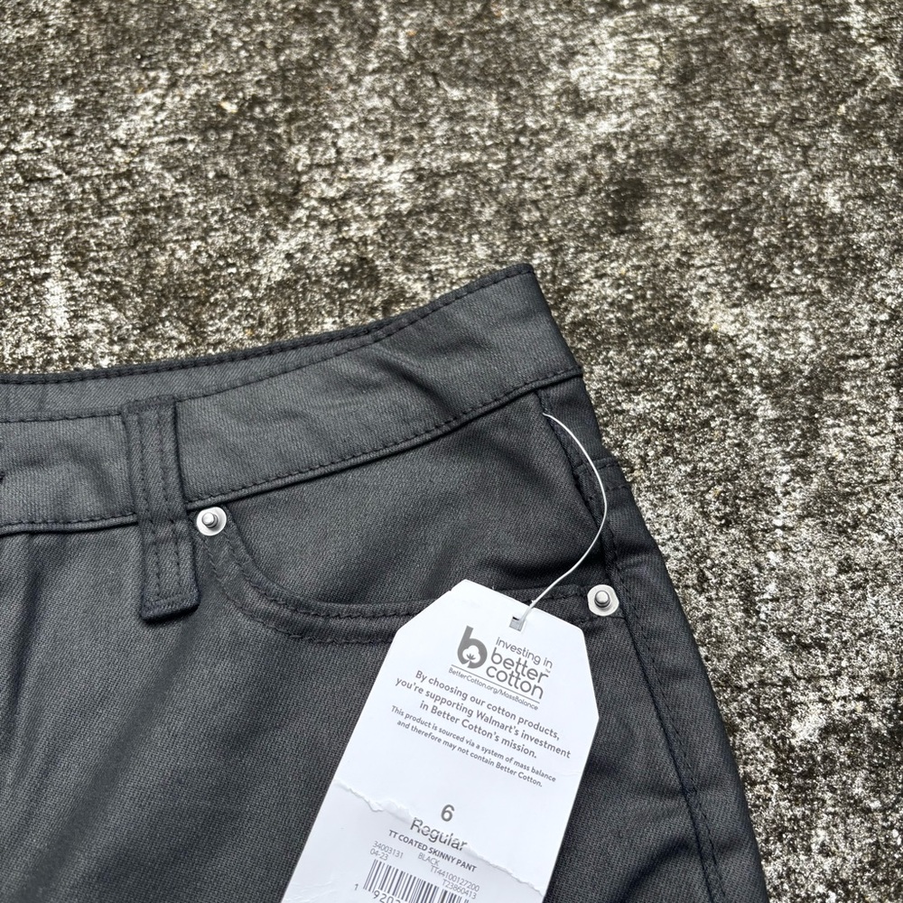 TIME AND TRU Women's Size 6 Regular Coated High-Rise Skinny Jeans -NEW - Picture 5 of 6